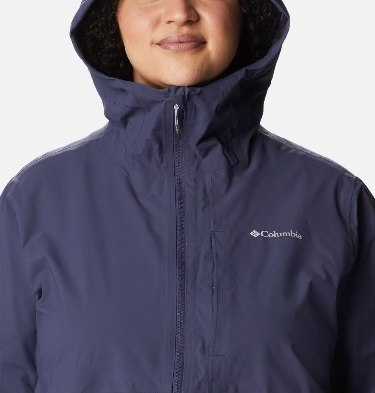 Women's Columbia Omni-Tech Ampli-Dry Shell Jackets Navy | Plus Size CA-I86L4